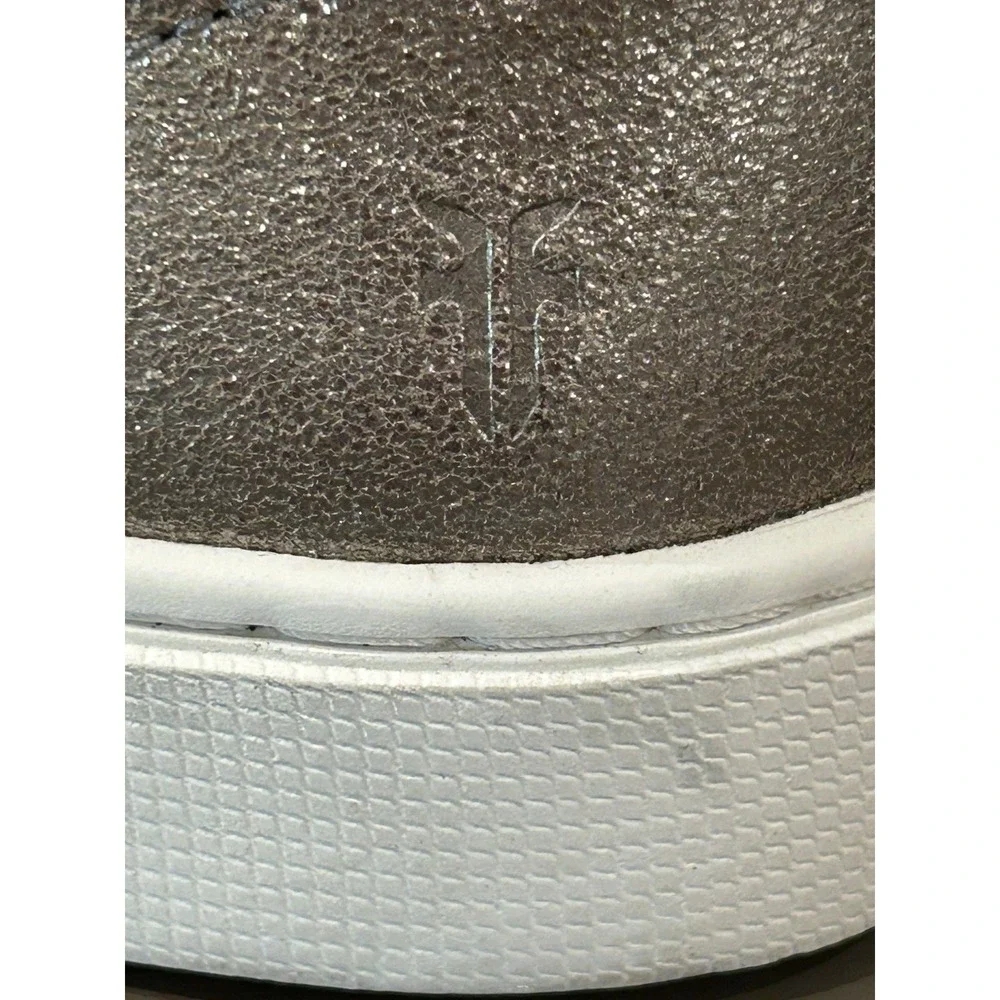 Frye Ivy Slip On Sneakers Size 8.5M Leather Shoes Pewter NWOB